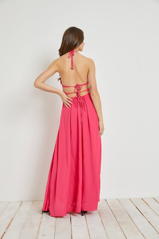Pink Dress with Straps