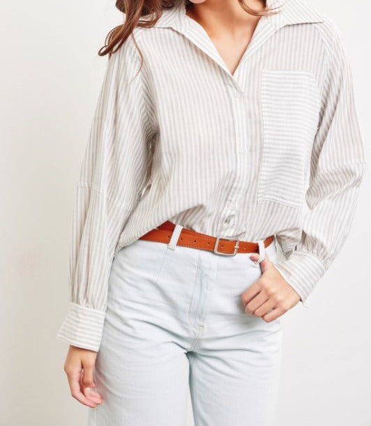 White and Grey Shirt