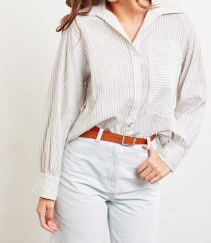 White and Grey Shirt