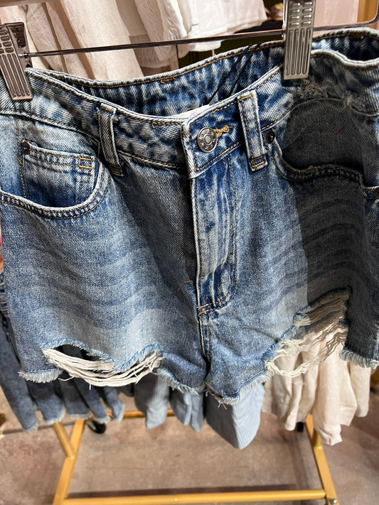Blue Denim Shorts